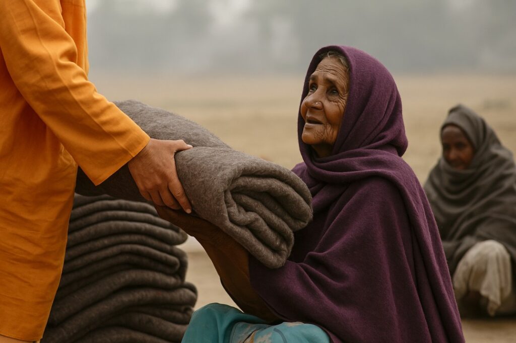 Gauri Gopal Ashram Winter Blanket Donation